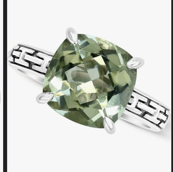 Effy green quartz statement ring sterling silver 925 - Picture 1 of 11